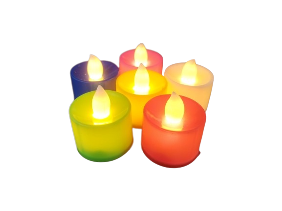 SET*24 VELAS A PILAS DE COLORES C*40